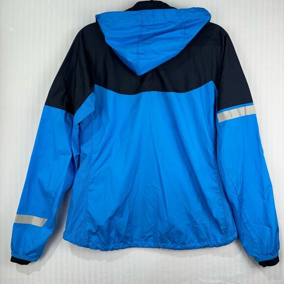 Nike Running Blue Black Jacket Women’s Medium Removable  Hood Sporty Athletic - Picture 6 of 11